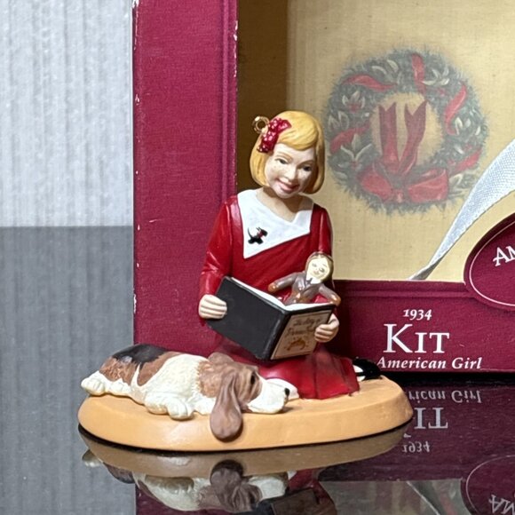 Vintage Hallmark Keepsake American Girl Doll Kit Puppy 1934 Christmas Ornament - Picture 1 of 14
